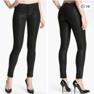 J Brand Women's Coated Skinny Jeans - Black